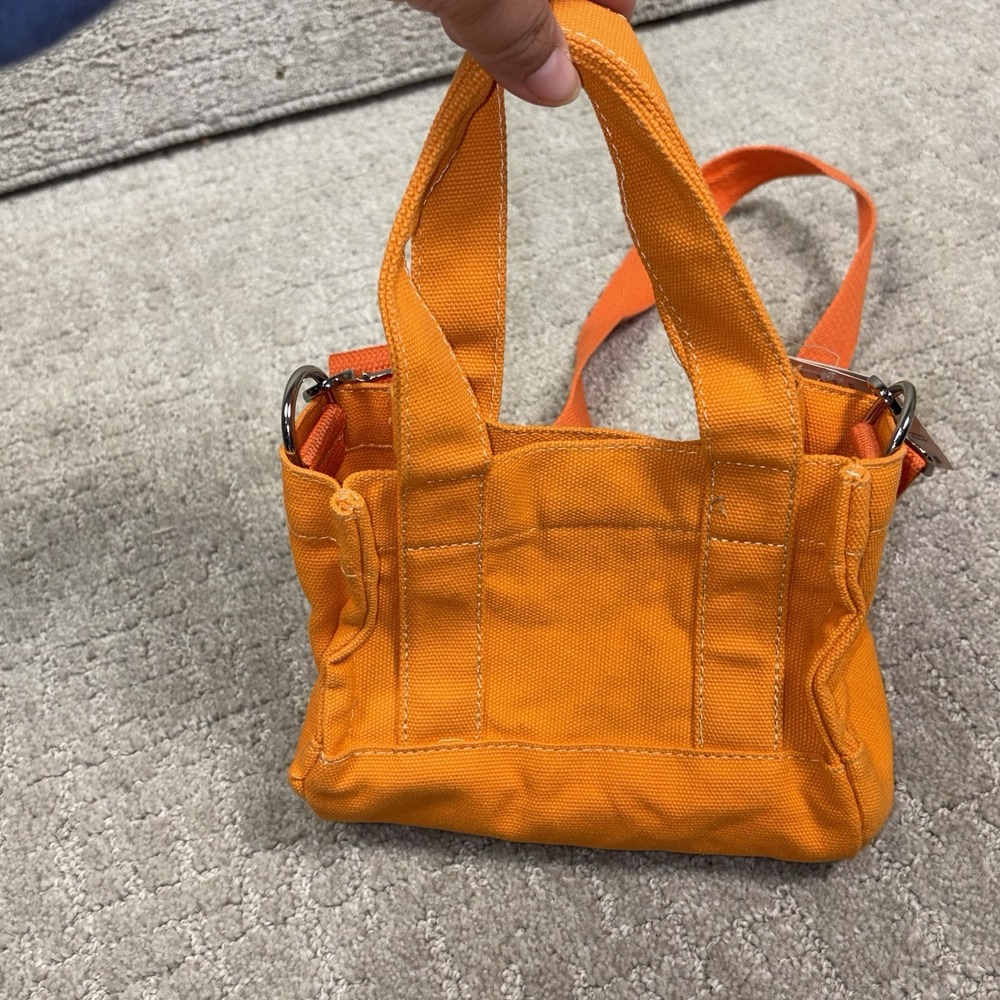 NWT Urban Outfitters BDG Mini Canvas Tote Bag Crossbody Orange Small Purse